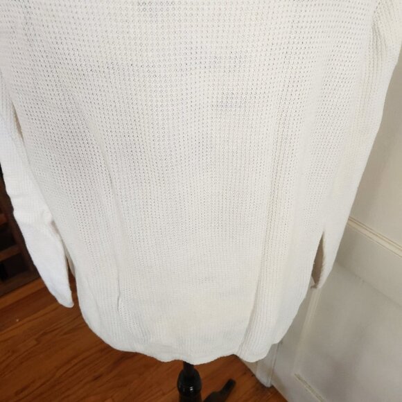 1. State Waffle White Weave Long Sleeved Pull Over Sz S - Picture 7 of 9